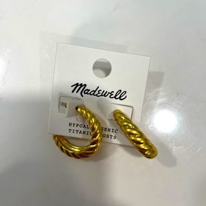 Madewell puffed large hoop earrings
